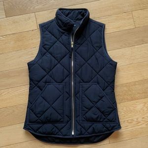 Jcrew Quilted Mercantile Black Vest